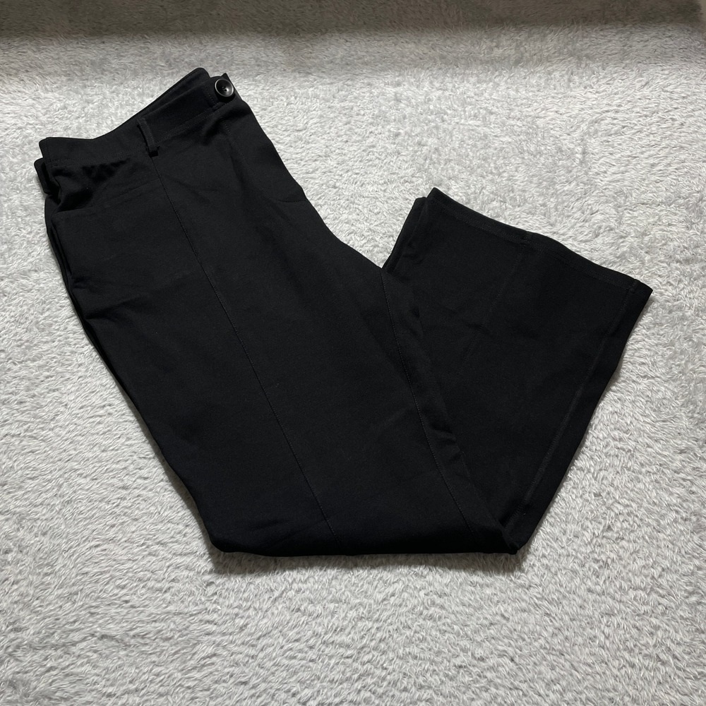 DGD Womens Plus Size 3XL Black Ponte Knit Straight Leg Dress Pants NWT